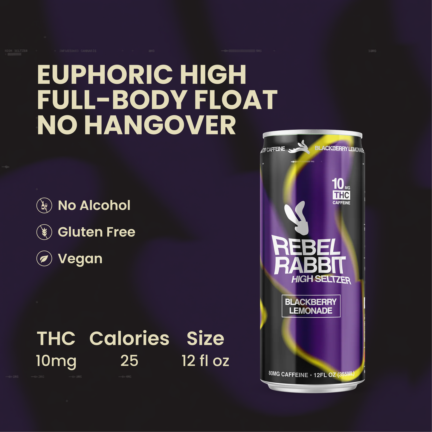 Wild Hare High Seltzer - Blackberry Lemonade (Caffeine)