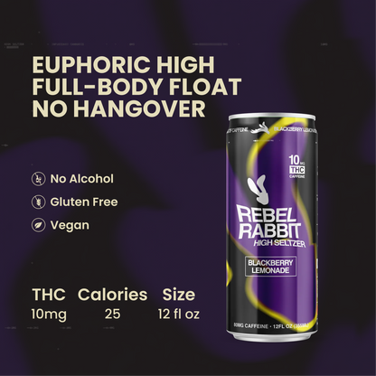 Wild Hare High Seltzer - Blackberry Lemonade (Caffeine)
