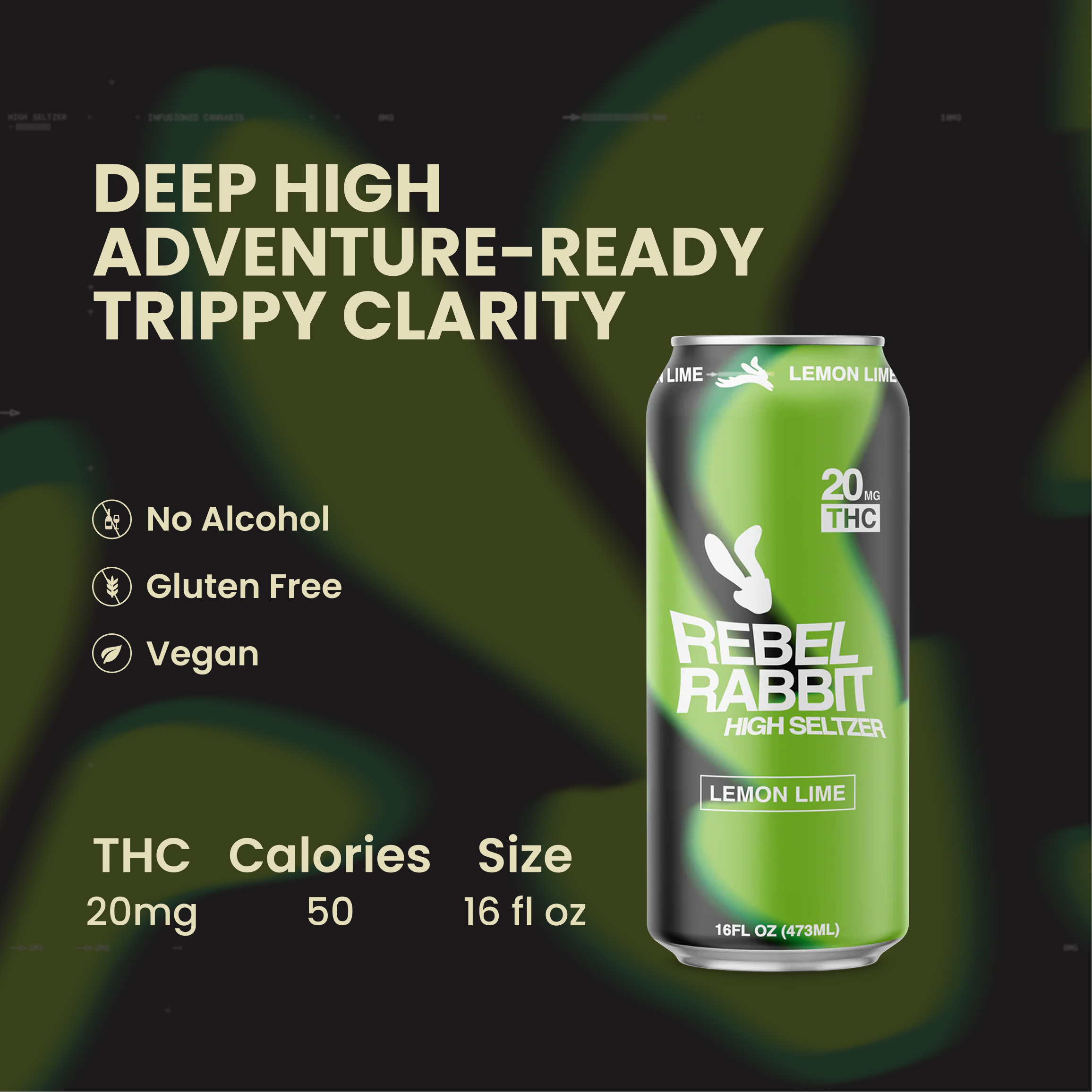 Rebel Rabbit Wilder Hare Lemon Lime can ingredient and dosage callouts