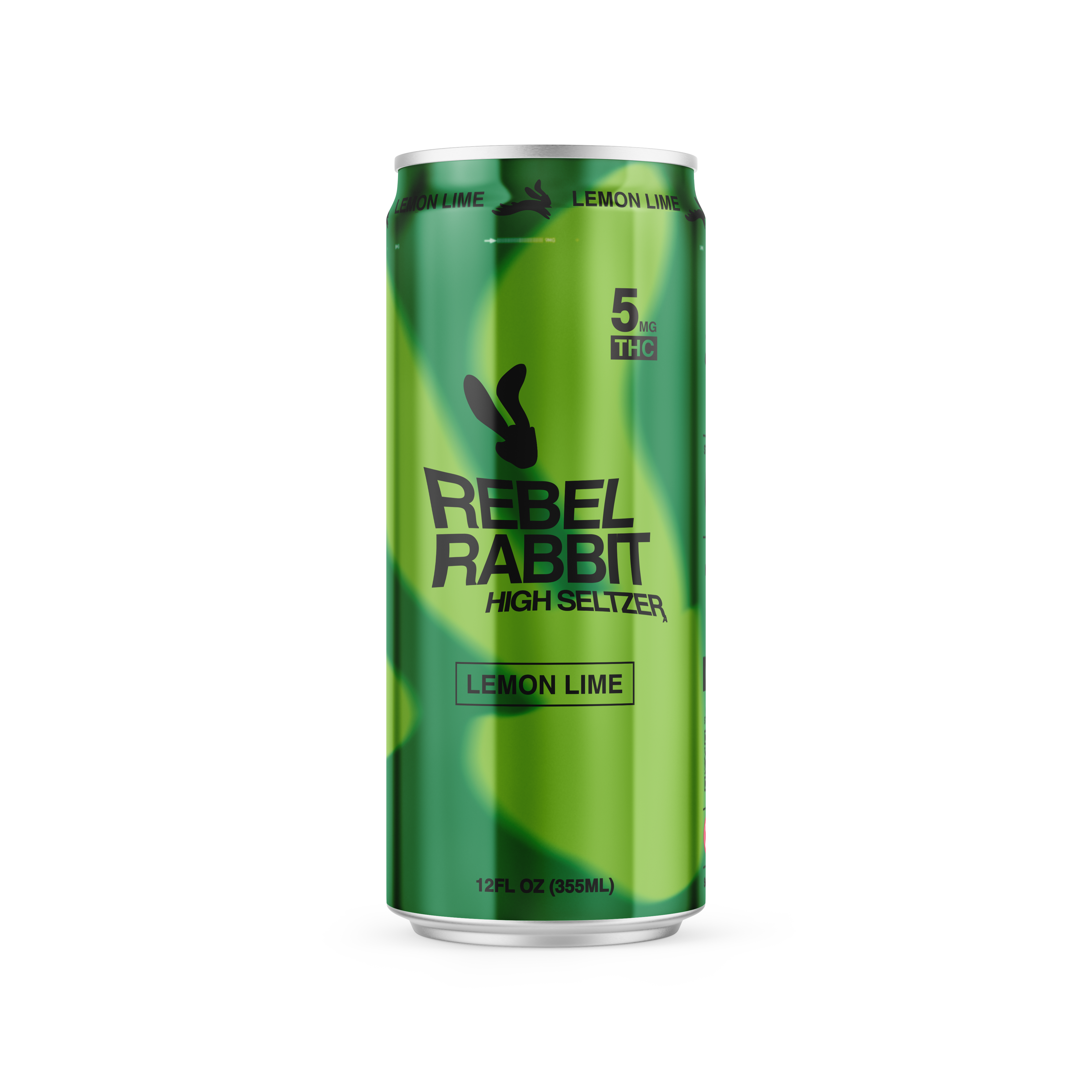 Rebel Rabbit Lemon Lime seltzer can front label